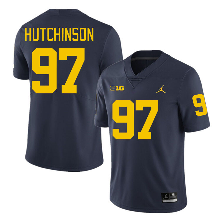 Aidan Hutchinson Michigan Jersey,Michigan Wolverines #97 Aidan Hutchinson Jersey Youth-Navy